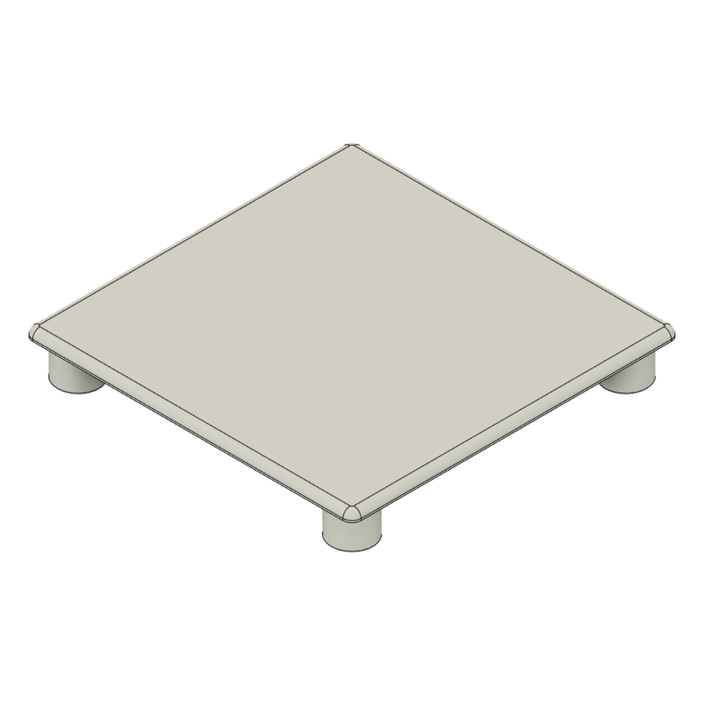 60-030-2 MODULAR SOLUTIONS POLYAMIDE PART<br>END CAP 90MM X 90MM LIGHT GRAY